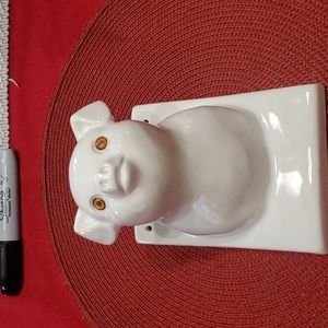 Ceramic Pig Head Farmhouse Apron Holder
